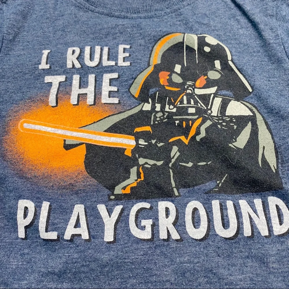 old navy | star wars darth vader rule the playground long sleeved tee blue 3t